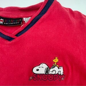 Peanuts Vintage Red T-Shirt featuring Snoopy and Woodstock Unisex XL Valentine